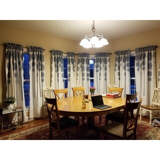 Lush Decor Stripe Medallion Room Darkening Window Curtain