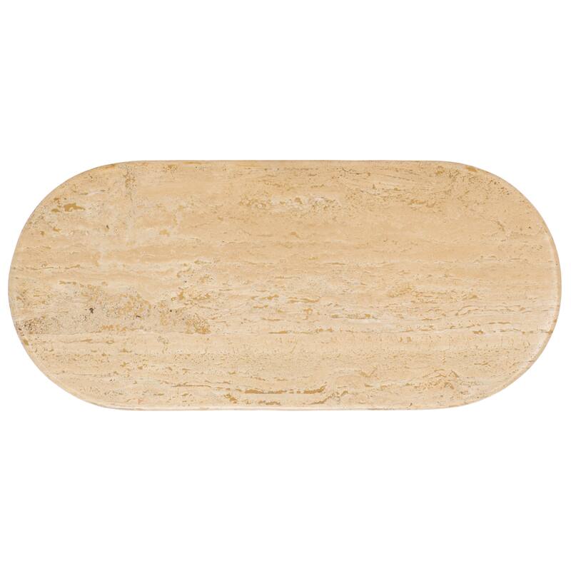 SAFAVIEH Couture Trinsly Travertine Console Tab - 39Wx18Dx30H
