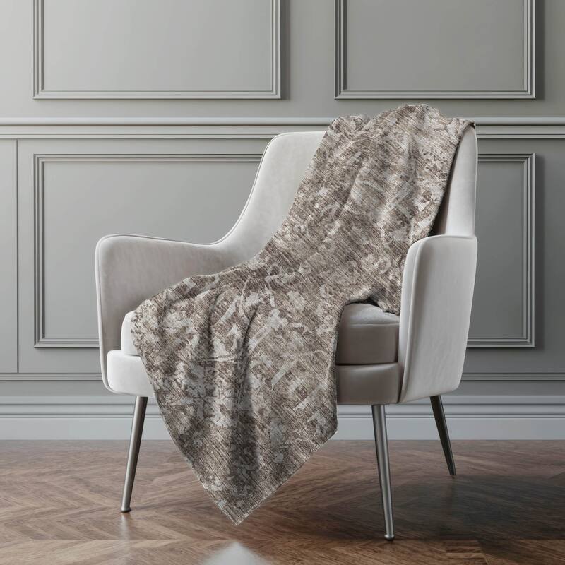 Premium Machine Washable ASB40 Vintage Global Sherpa Throw Blanket