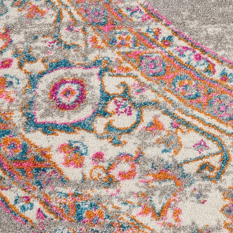 Porch & Den Dobbin Vintage Persian Medallion Farmhouse Area Rug
