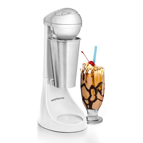 Nostalgia Two-Speed Electric Milkshake Maker and Drink Mixer - Bed