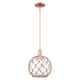 Option Clear Glass with Brown Rope / Antique Copper