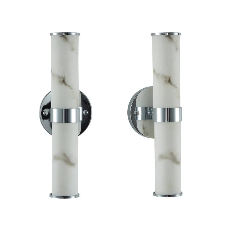 Modern Elegant Resin Wall Sconce for Bathrooms, Hallways, and Bedrooms(2 pack)