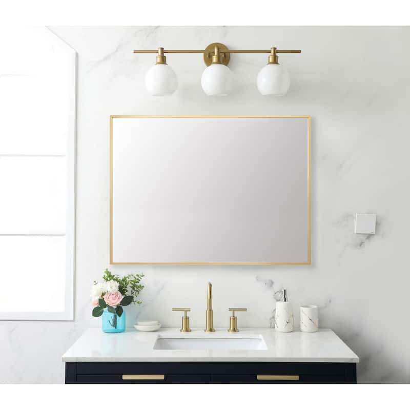 Elegant Lighting MR72736 Grace 36" W x 27" H Rectangular Framed