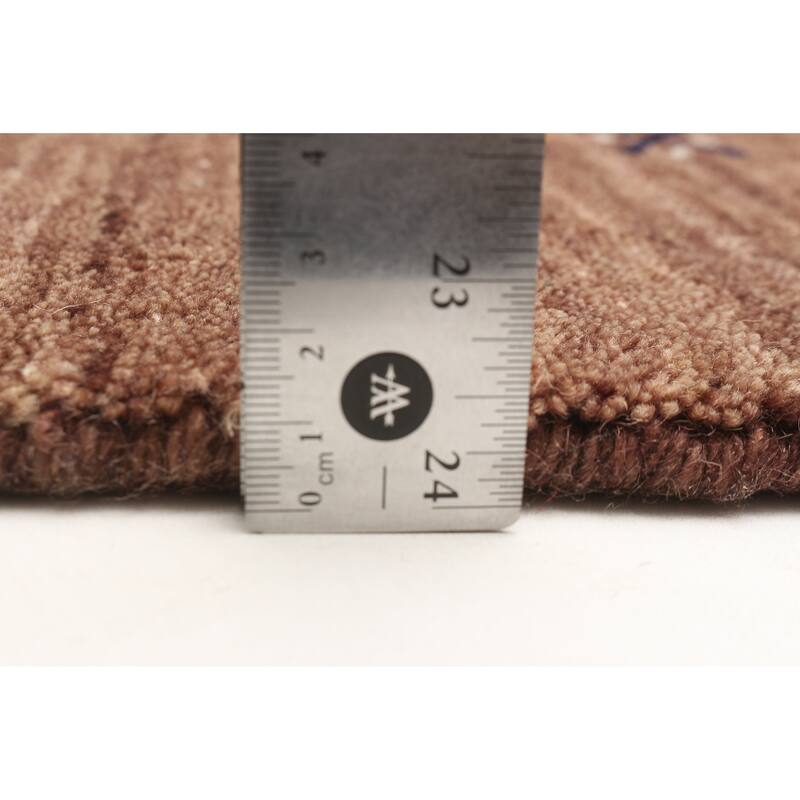 ECARPETGALLERY Hand Loomed Kashkuli Gabbeh Brown Wool Rug - 4'10 x 7'11