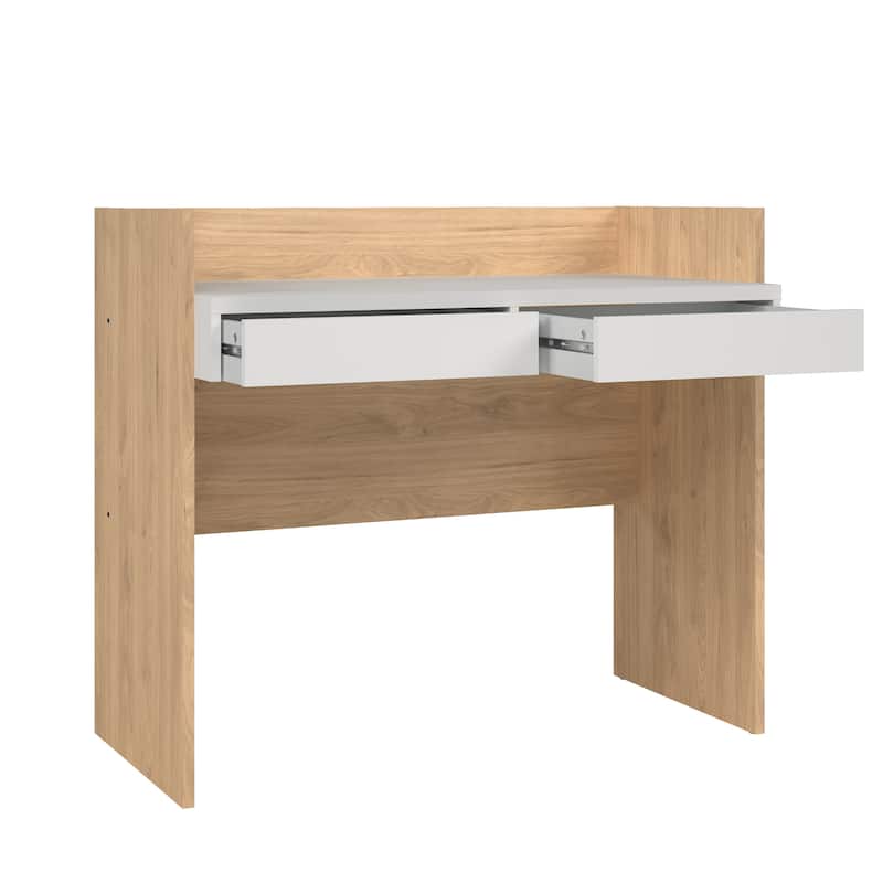 Porch & Den Wren Home Office Writing Desk with 2 Storage Drawers