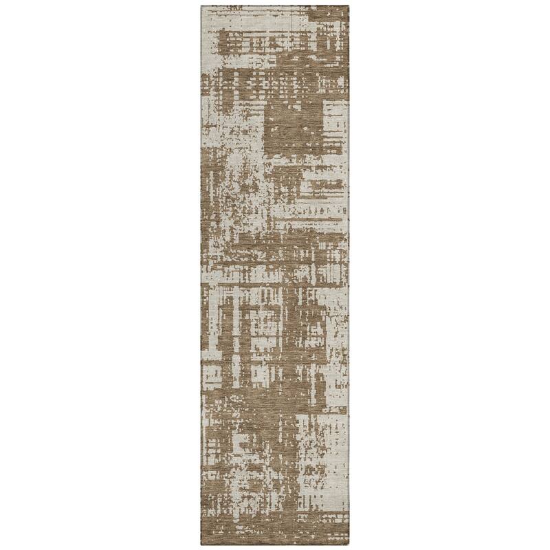 Machine Washable Indoor/ Outdoor Chantille Abstract Solid Rug