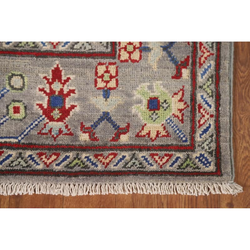Kazak Runner Rug Handmade Wool Carpet - 2'8" x 13'4"