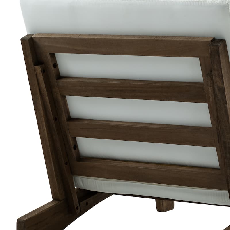 Sectional Wood Furniture 2 Seat Armless Patio Sofa