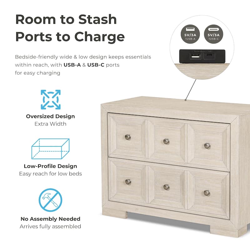 Furniture of America Durem Modern Classic 2-Piece Wood Panel Bedroom Set