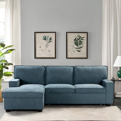 Badari Modern Pull Out Sleeper Sofa&Chaise with Storage by HULALA HOME