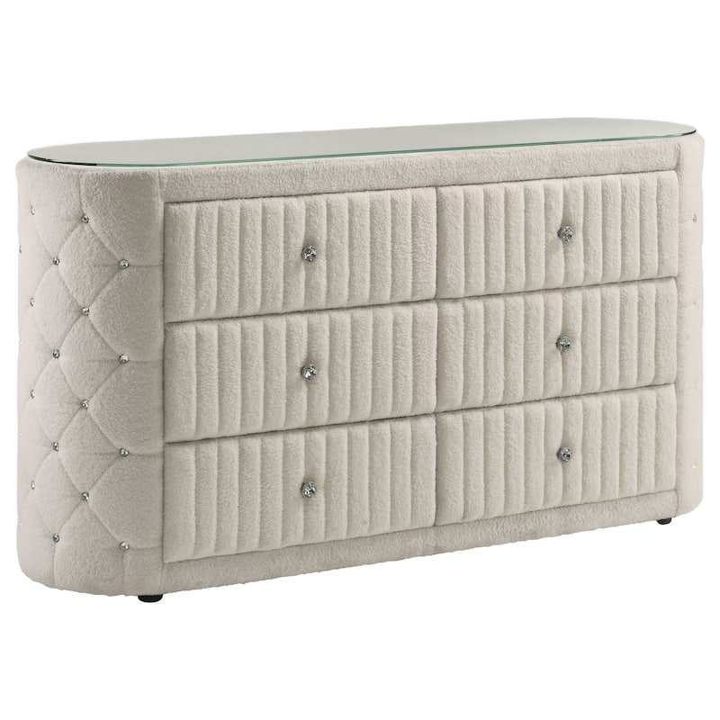 Sonya Upholstered Bedroom Set Ivory
