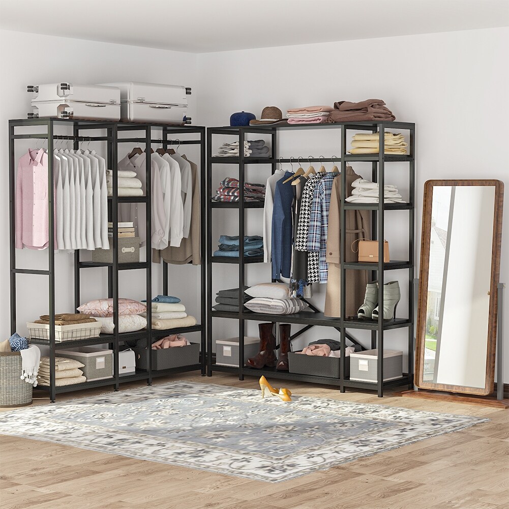 Freestanding closet on sale rod