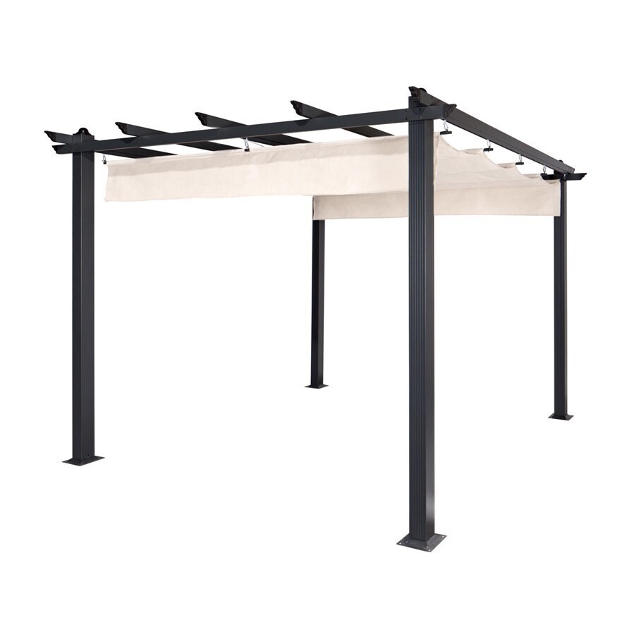 Shop Aleko Aluminum 9 5 Foot Square Outdoor Canopy Pergola