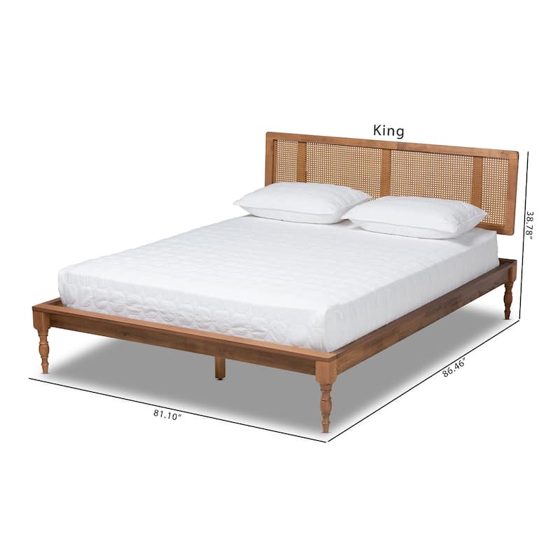 Full Size Platform Bed - Modern Wood Style Bed Frame - Bohemian Bliss Design - Sturdy & Stylish