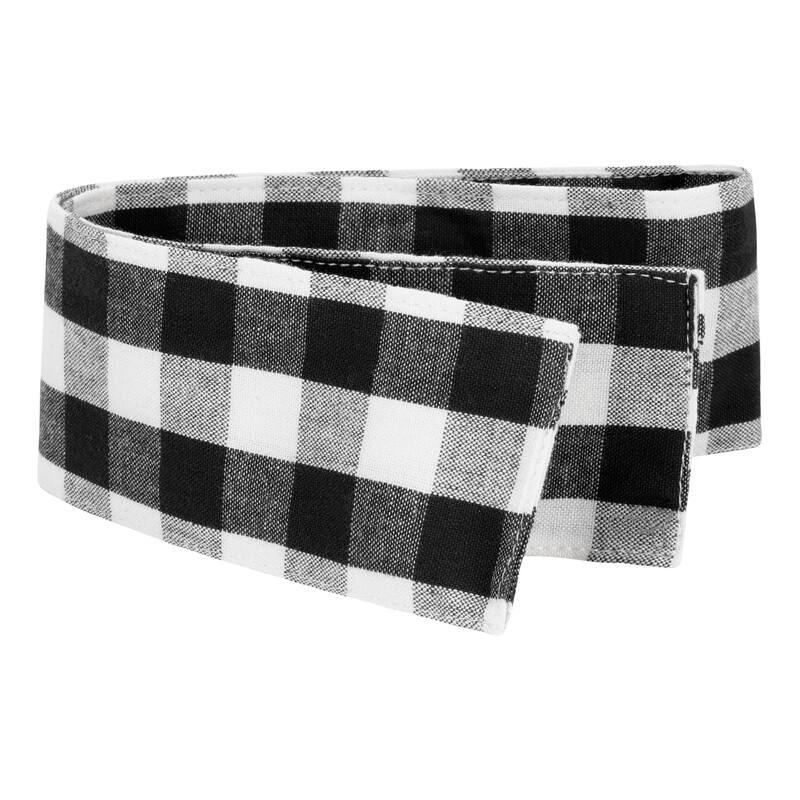 Checkmate Cotton Rod Pocket Tailored Curtain Pair w/Tiebacks or Tailored Valance