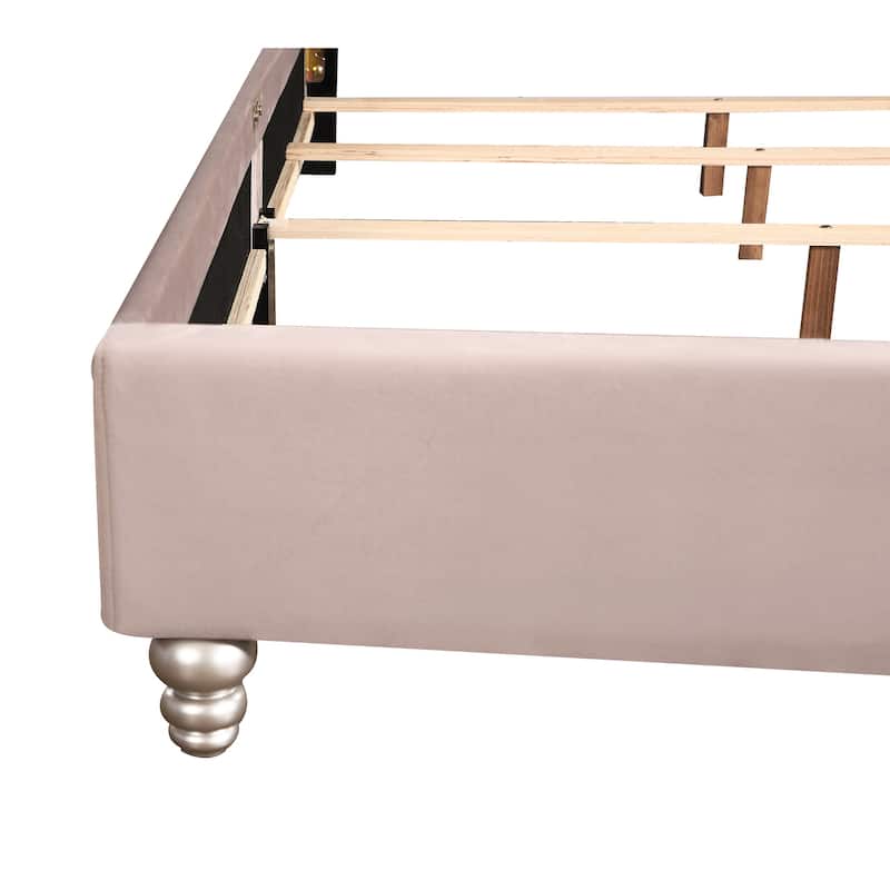 Joy Jeweled Tufted King Panel Bed