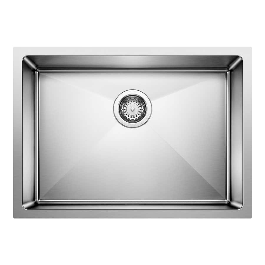 Quatrus R15 25" Undermount Single Basin Stainless Steel Kitchen Sink