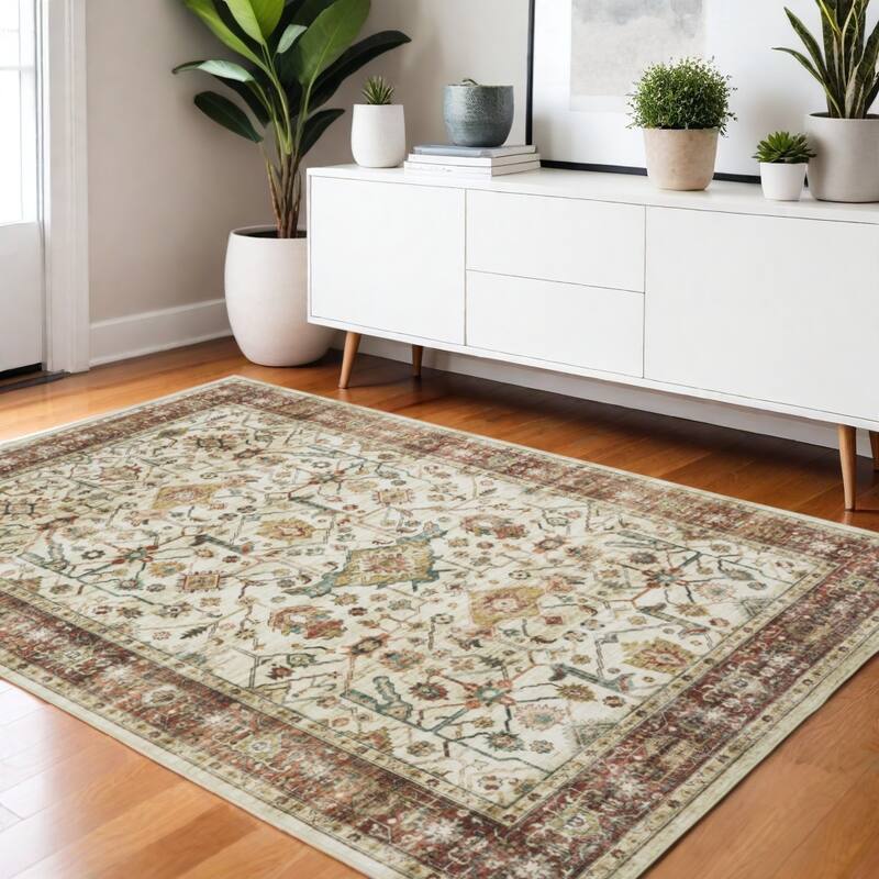 HomeRootsOriental Traditional Runner Area Rug - 66.14' X '42.13' X '0.12