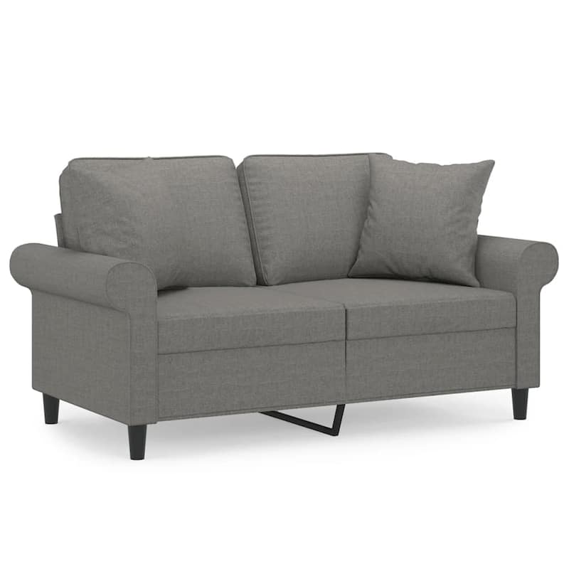 vidaXL Sectional Sofa Couch with Pillows and Cushions for Living Room Fabric