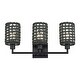 preview thumbnail 2 of 14, Livex Lighting 3-light Black Finish Vanity Sconce, 14043-04 - 23" W x 11" H x 6.5" EXT