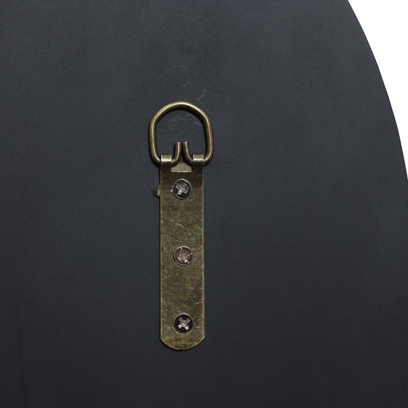 Triple Arch Black Metal Framed Decorative Wall Mirror - 31.5" H x 42.13" W x 0.59" D