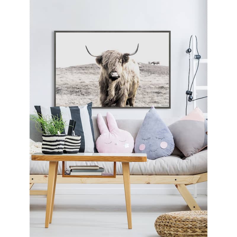 Middle of Nowhere Floater Framed Print on Canvas