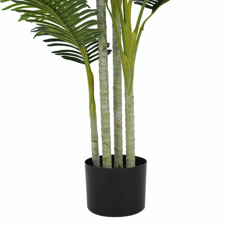 78.5" Artificial Palm Trees with Pots, Set of 2