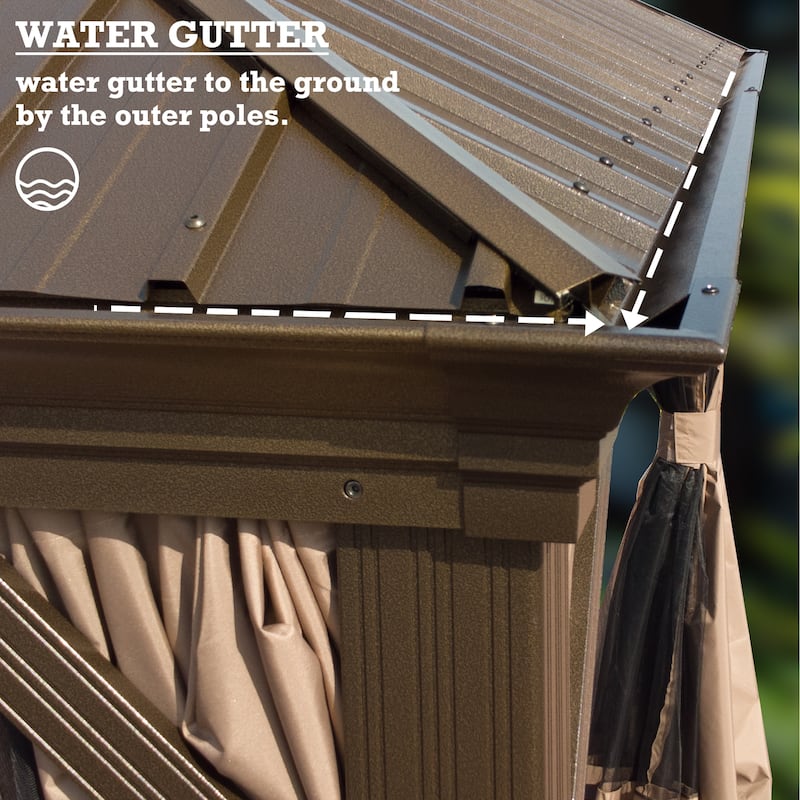 Kozyard Alexander 12x12-foot Hardtop Gazebo with a Mosquito Net