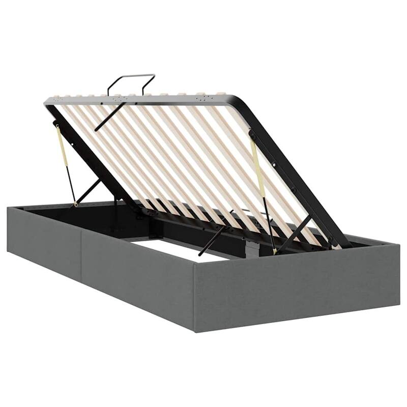 vidaXL Storage Bed with Mattress in Polyester