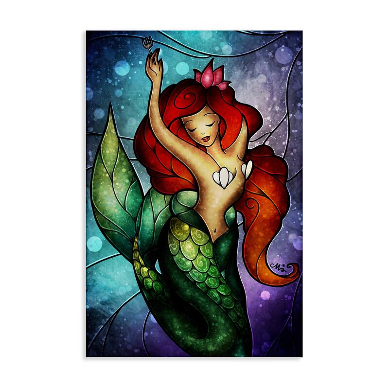 Stupell Undersea Dreaming Mermaid Canvas Wall Art Design By Mandie Manzano - 16 x 24