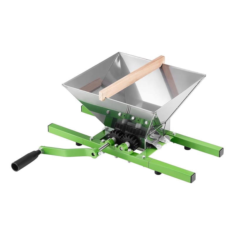 7L Stainless Steel Fruit Crusher for Crushing Apples Pears and Rust-Resistant Design - 22.44 x 20.08 x 10.24 in