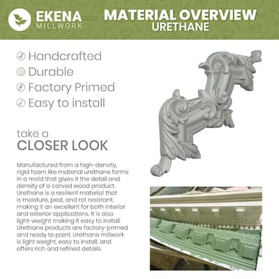 14 1/2"H x 16 3/8"P x 21 7/8"F x 96"L Jenna Crown Moulding - 1-Pack