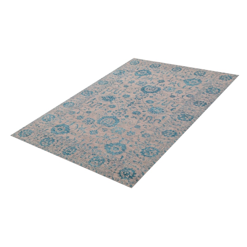 ECARPETGALLERY Hand-knotted Heritage Light Grey Silk, Wool Rug - 6' 1" x 8' 11"