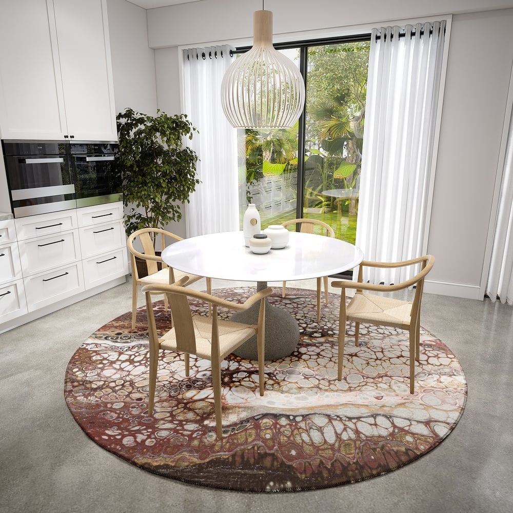 Indoor/ Outdoor Addison Karina Abstract Area Washable Rug