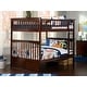 preview thumbnail 1 of 4, Columbia Full over Full Solid Wood Ladder Bunk Bed in Walnut