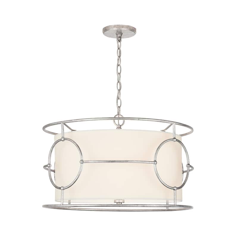 Oran 3-light Antique Silver Hanging Pendant
