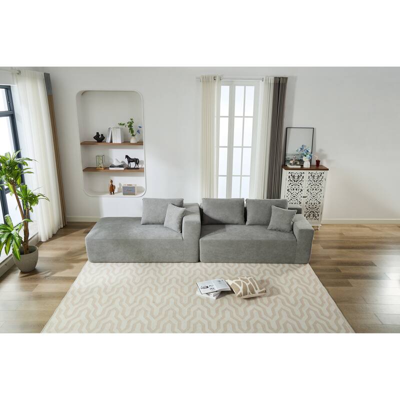 Homey Relaxation Sectional Sofa With Storage Space For Living Room