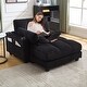preview thumbnail 4 of 11, Corduroy Lazy Chaise Lounge Upholstered Sleeper Chair Bed Daybed