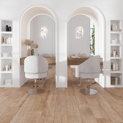 Apollo tile 8" x 48" Bois Matte Natural Porcelain Tile (12.91 sq ft/case) - 5 Pack