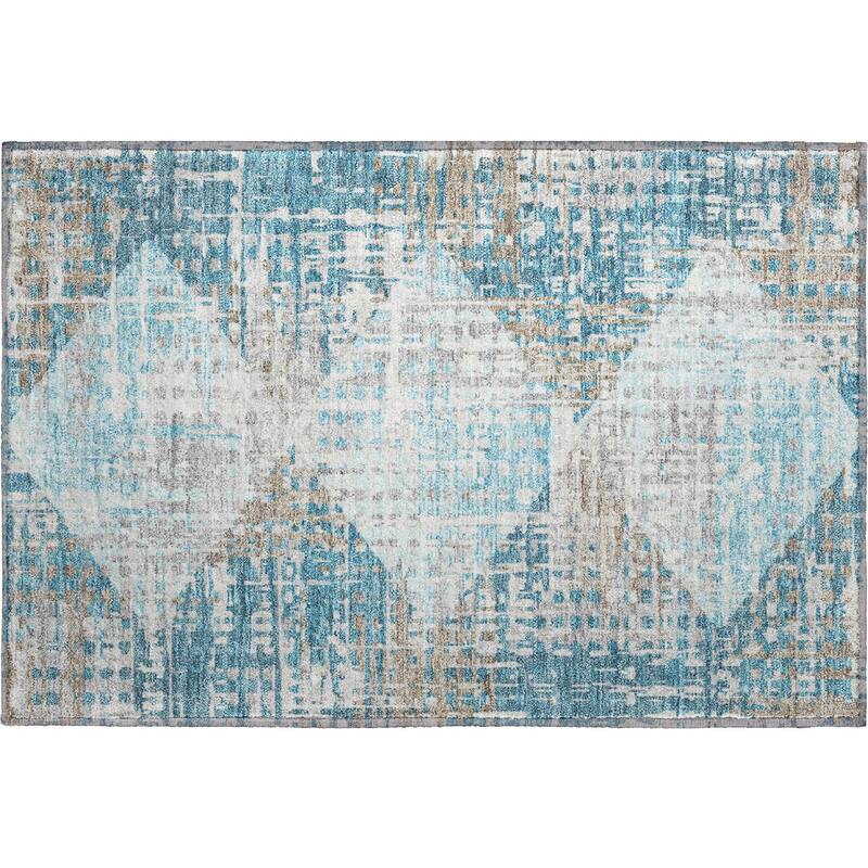 Premium Washable Super Soft Hatch Diamond Mayfield Rug
