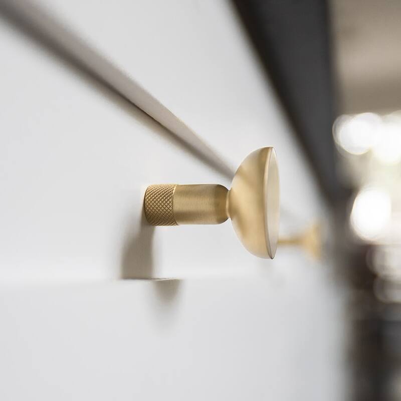 Hapny Home K32 Knurled 1-3/16" Modern Industrial Luxury Solid Metal