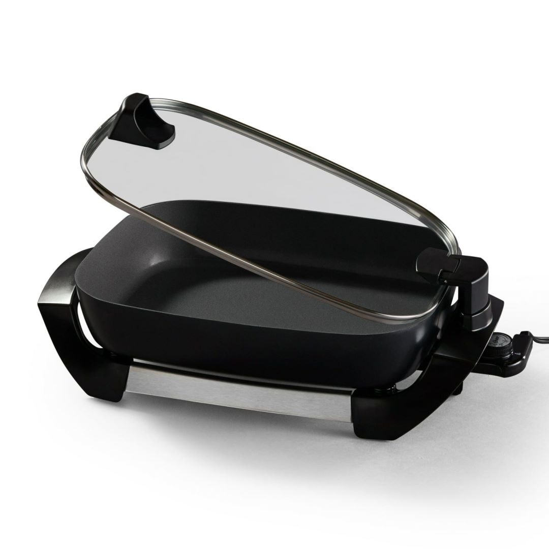 12 Inch x 16 Inch Nonstick Electric Skillet with Hinged Lid On Sale Bed Bath Beyond 37517173