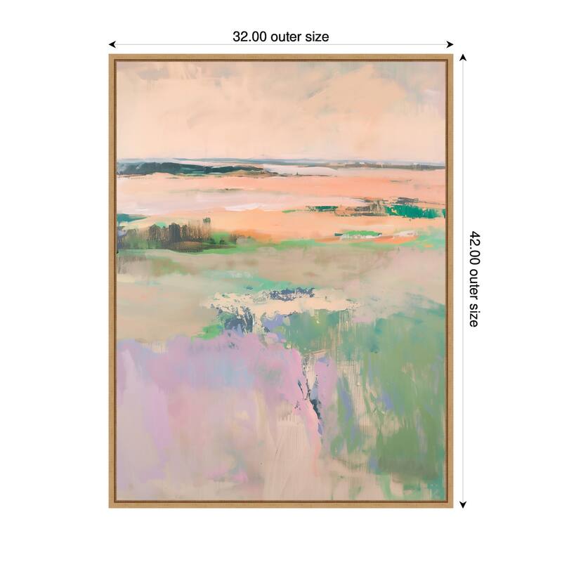 Kate and Laurel Sylvie Pastel Horizon II Framed Canvas by Amy Lighthall