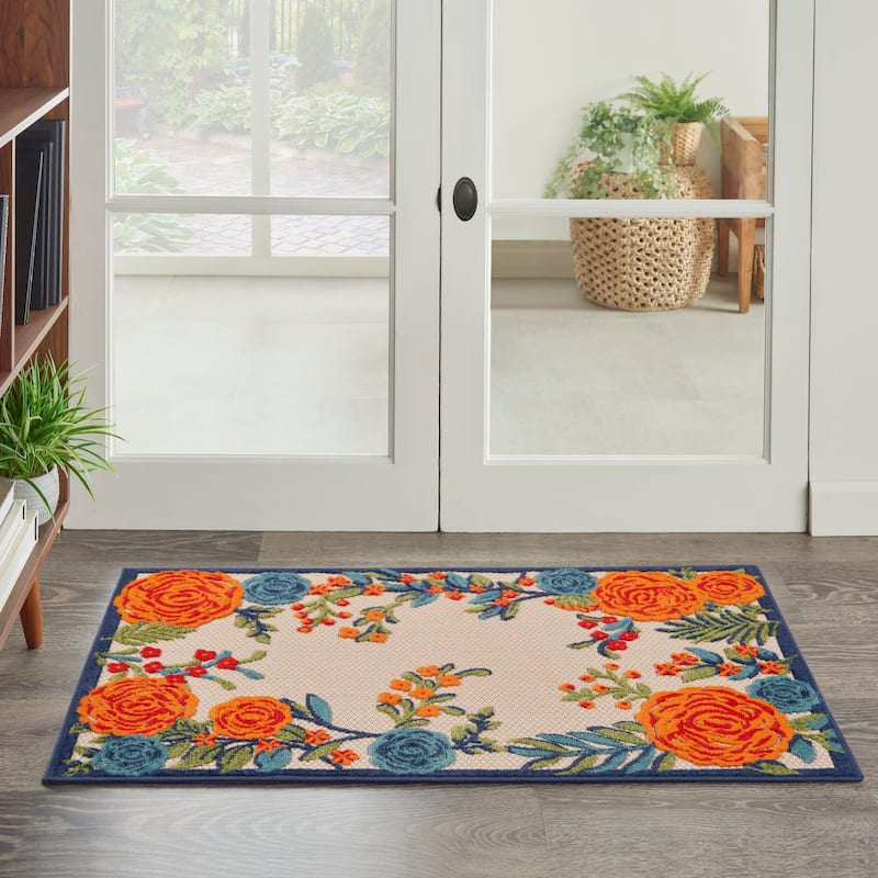 Nourison Aloha Indoor/Outdoor Floral Area Rug - 2' x 3' - Multi