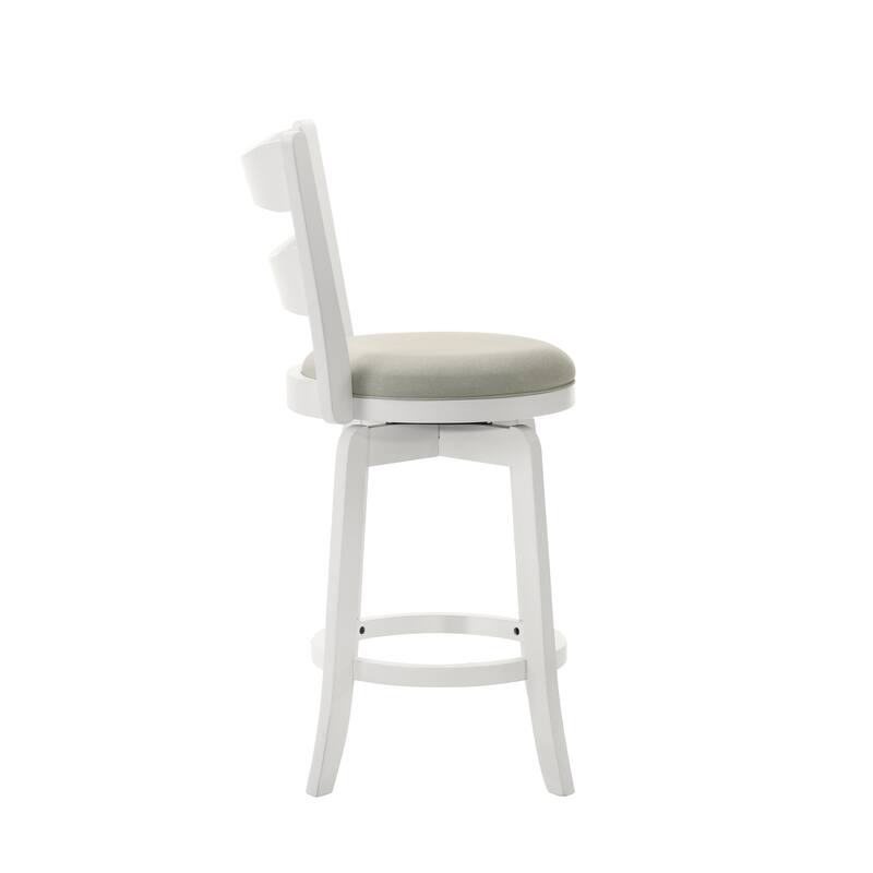 Blair Counter Height or Bar Height Rubberwood Barstool with Fabric Seat