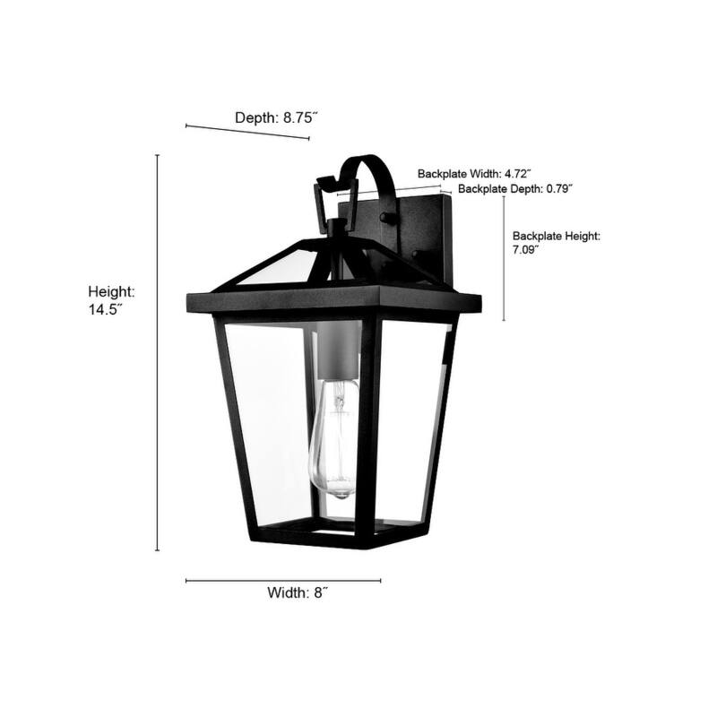Millennium Lighting Mensun 1 Light Outdoor Wall Sconce in Textured Black