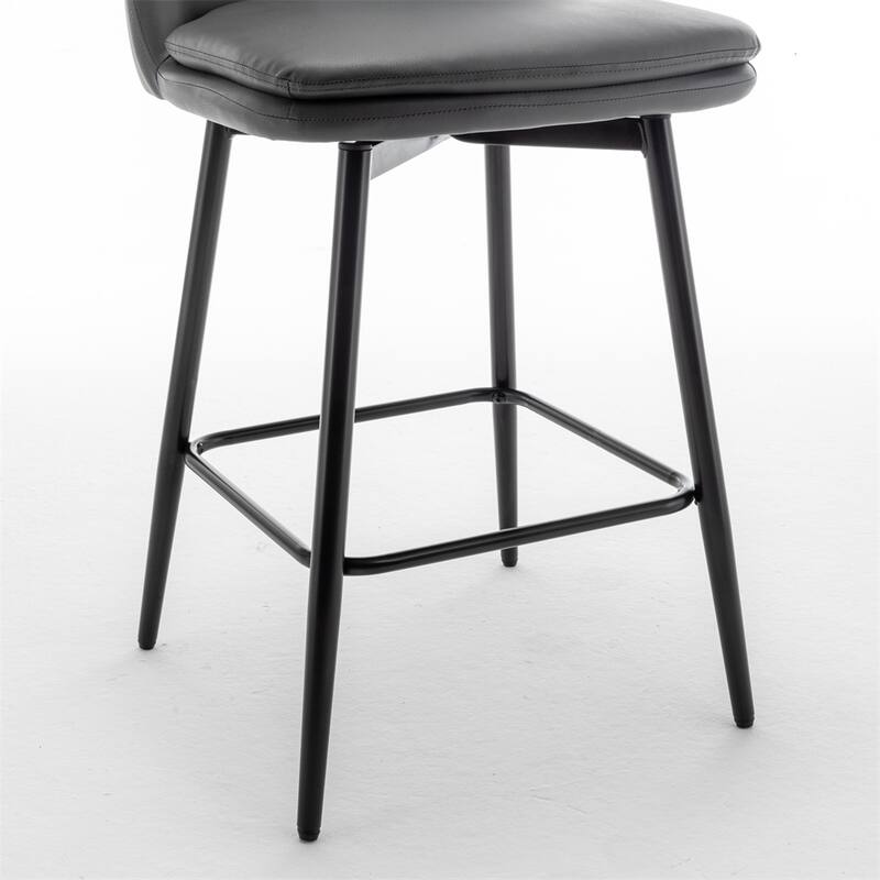 Counter Height Swivel Bar Stools,Upholstered Barstools,2 PCS