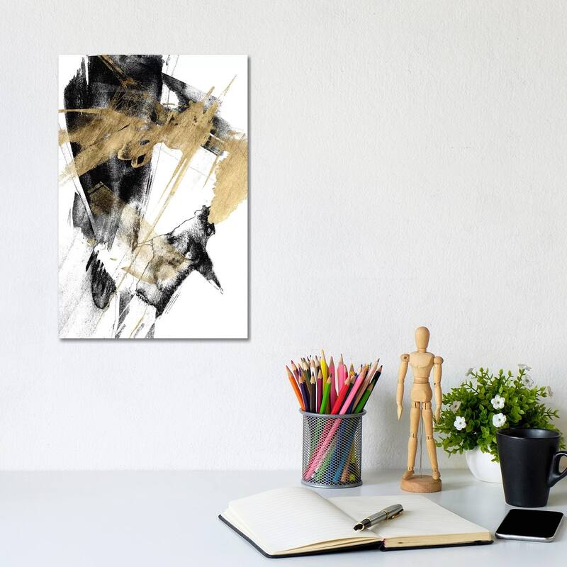 iCanvas "Glam & Black I" by Jennifer Goldberger Canvas Print - 12x8x0.75