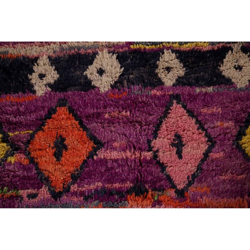 Plush Moroccan Area Rug Handmade Oriental Wool Carpet - 6'2" x 9'10"